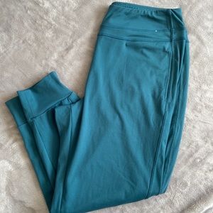 Mondetta women’s jogger style yoga pants size large L teal in color